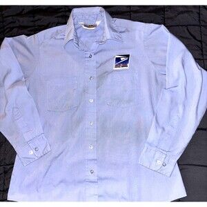 US Postal Worker Uniform Men's Long Sleeve Shirt - Postal Blue XL